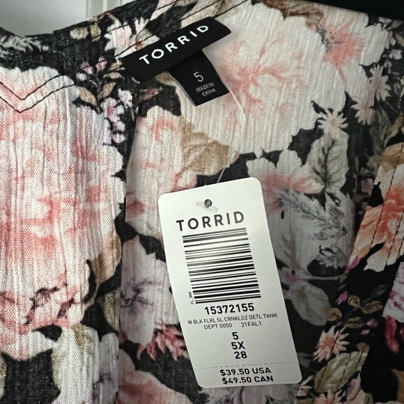 NWT Torrid Crinkle Gauze Tank Top - Picture 6 of 6